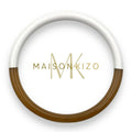 Lacquered Buffalo Horn Bangle | White & Brown | Handmade in Vietnam