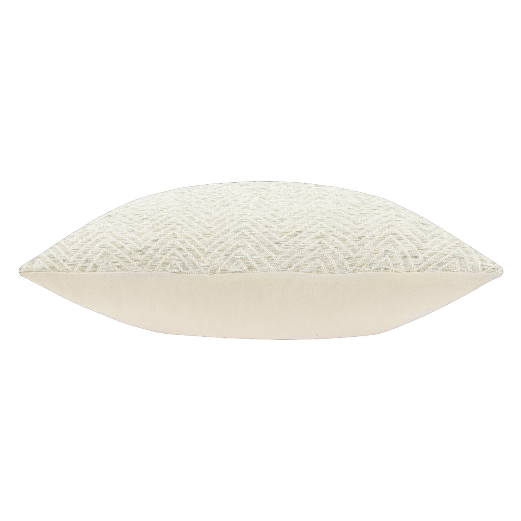 Croft pute i twillvev med velurbakside, Natural, 50 × 50 cm