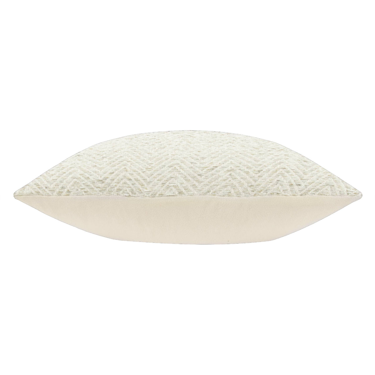 Croft pute i twillvev med velurbakside, Natural, 50 × 50 cm