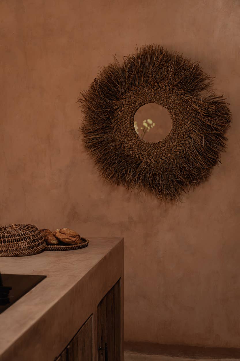 The Rattan Food Cover, matlokk i flettet rotting, Natural Brown, M