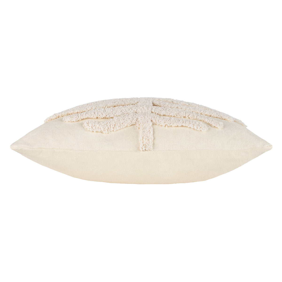 Dakota pute med tuftet bladmønster, Natural, 45 × 45 cm