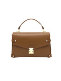 Genuine Leather Shoulder Bag | Camel | Detachable Adjustable Strap | Medium | Handcrafted in Italy | Suie Valentini
