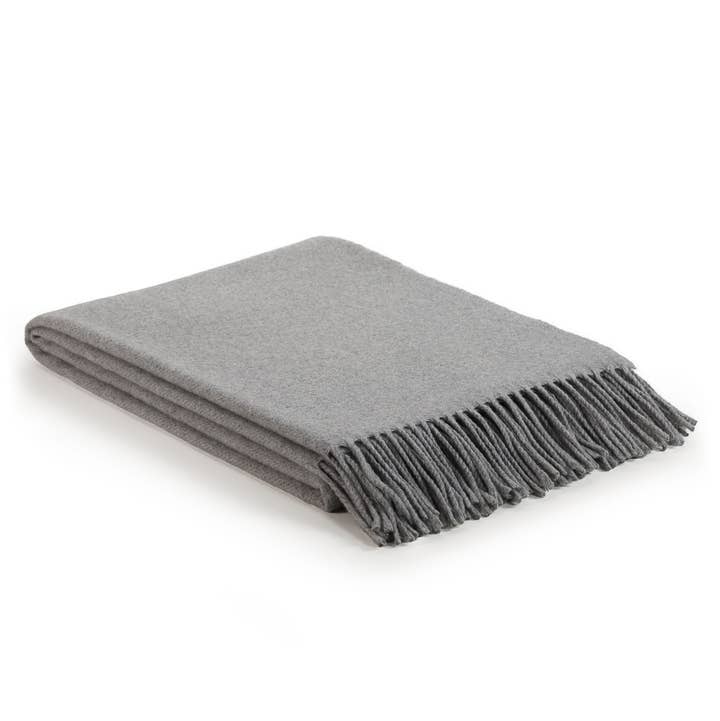 Warm Whisper Throw | 100% Pure Cashmere | Gray | 200 × 140 cm | Made in Ukraine