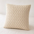 Sereno Cushion Cover | Natural Beige | Criss-Cross Cable Knit | Hidden YKK Zip | 45×45 cm | Urbane Hide